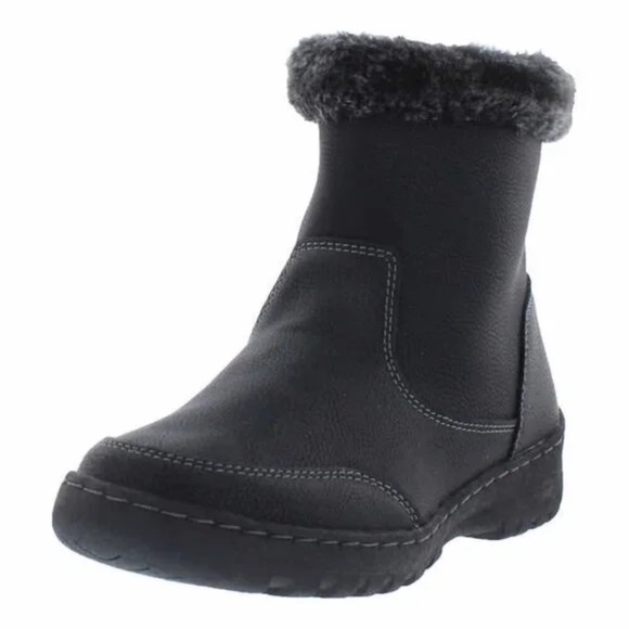 New Khombu Addison All Weather Women's Boot Black Memory Foam Size 9 - Picture 2 of 6